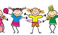 happy-kids-girls-fitness-funny-vector-illustration-girls-trains-ball-ribbon-hula-hoop-funny-illustration-children-111265187