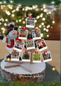 Green And Gold Luxury Christmas Photo Collage Poster (1)
