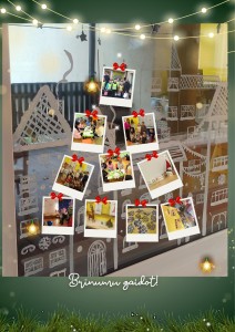 Green And Gold Luxury Christmas Photo Collage Poster