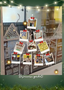 Green And Gold Luxury Christmas Photo Collage Poster
