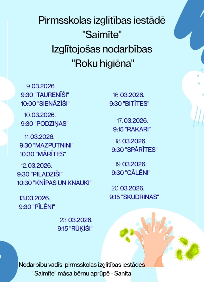 Blue And White Illustrated Awareness Hand Hygiene Instagram Post (21 x 29 cm)