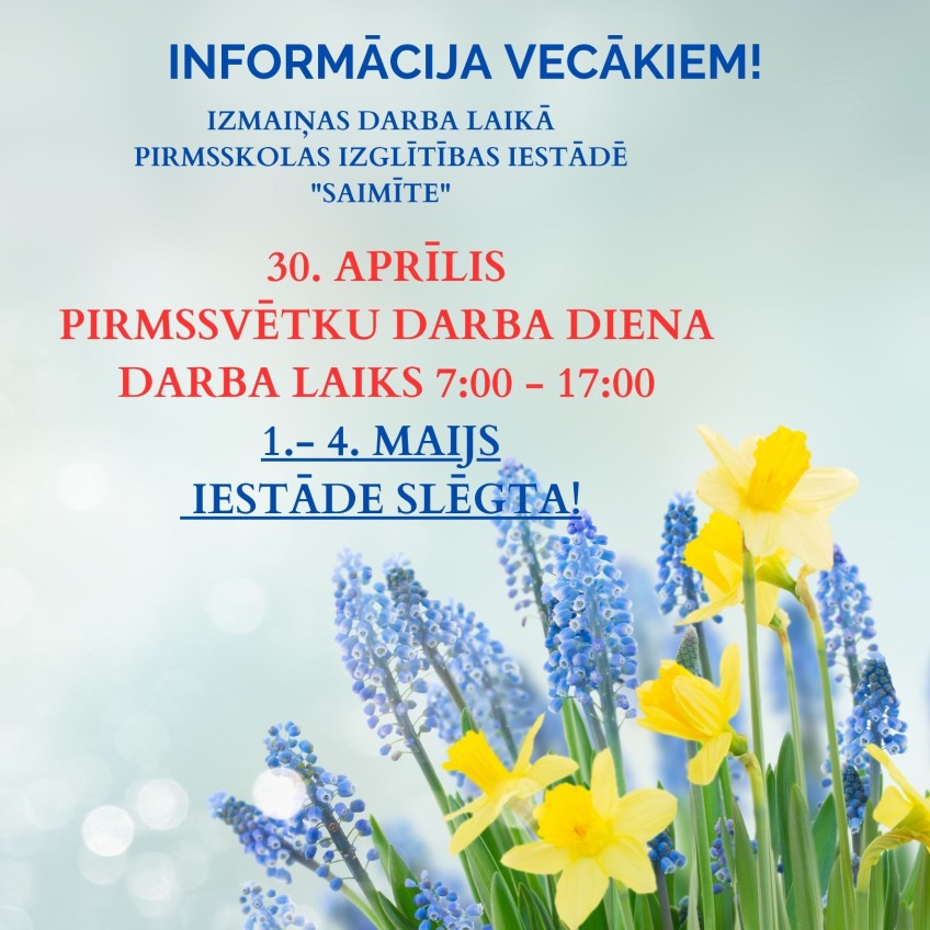 Blue Modern Hello Spring (Poster) (21 x 29 cm) (15 x 15 cm)