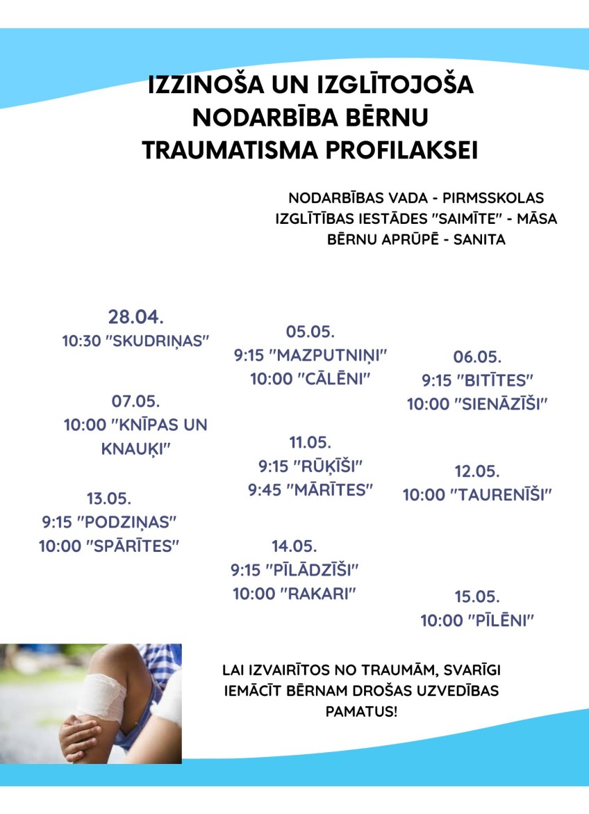 Izzinošas un izglītojošas nodarbības bērnu traumatisma profilaksei (21 x 29 cm)