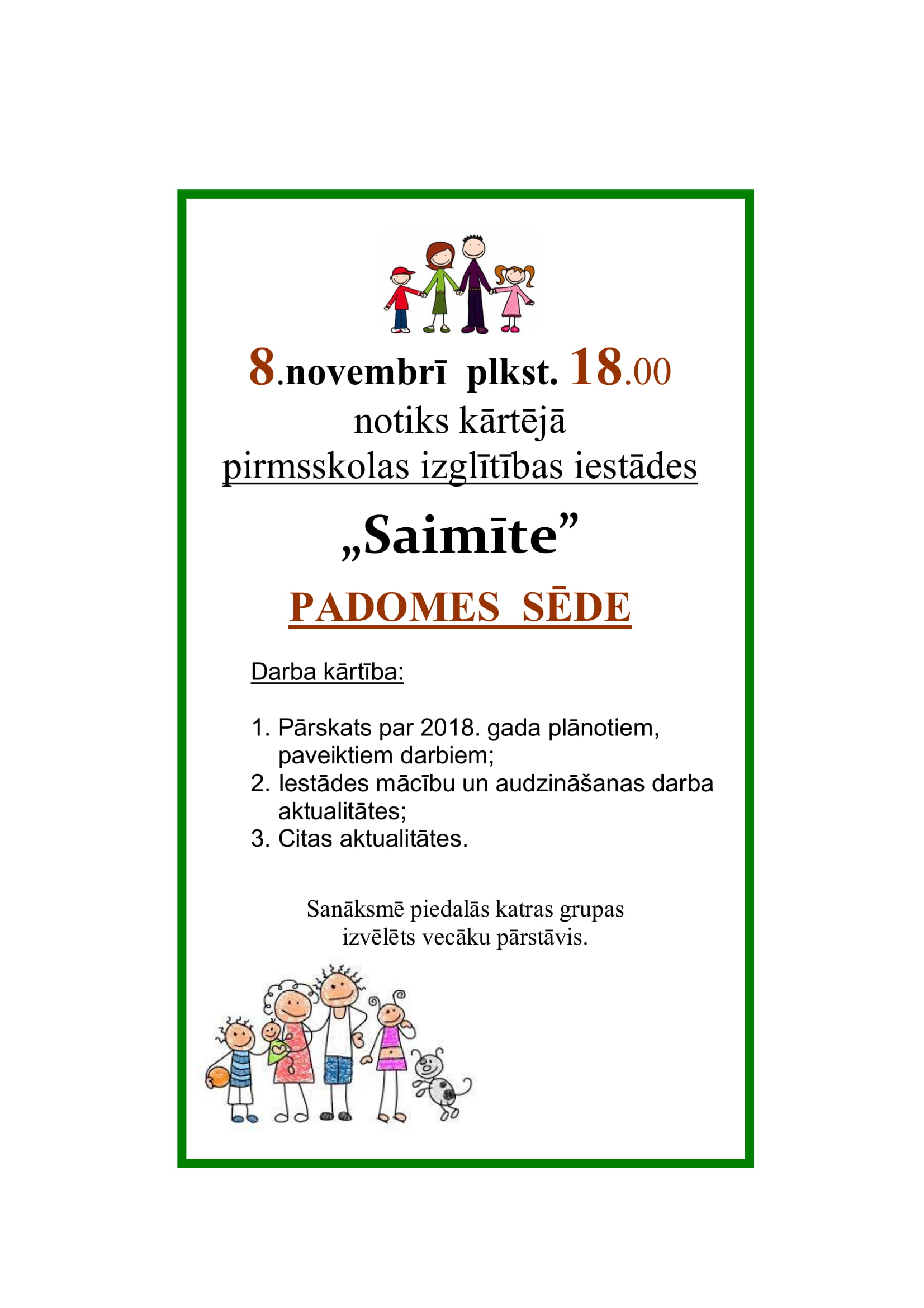 Informācija par iestādes padomes sēdi